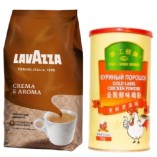 Кофе в зернах и куринный порошок